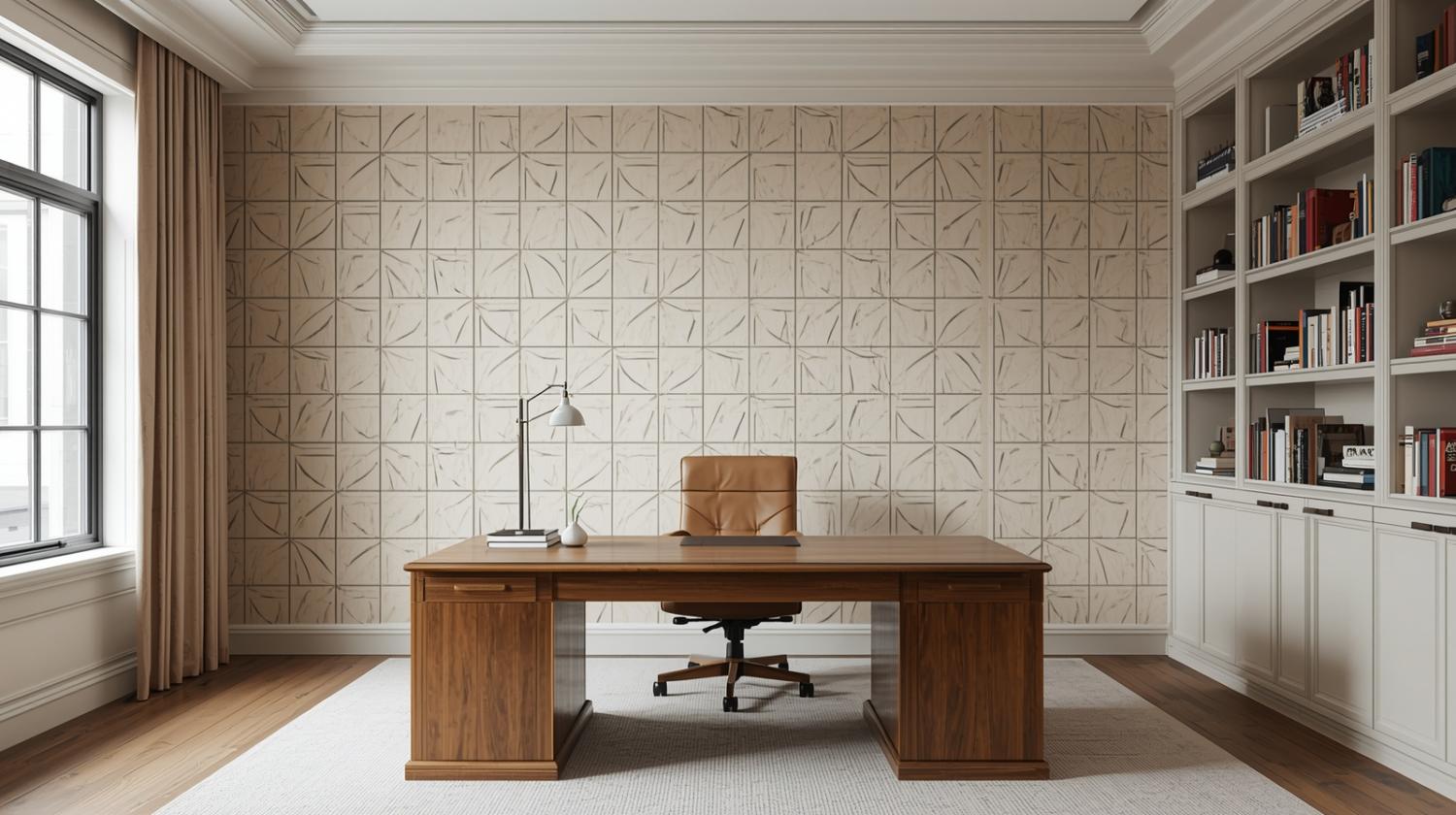 Геометрические обои в интерьере: как не переборщить Геометрические обои в интерьере: как не переборщить