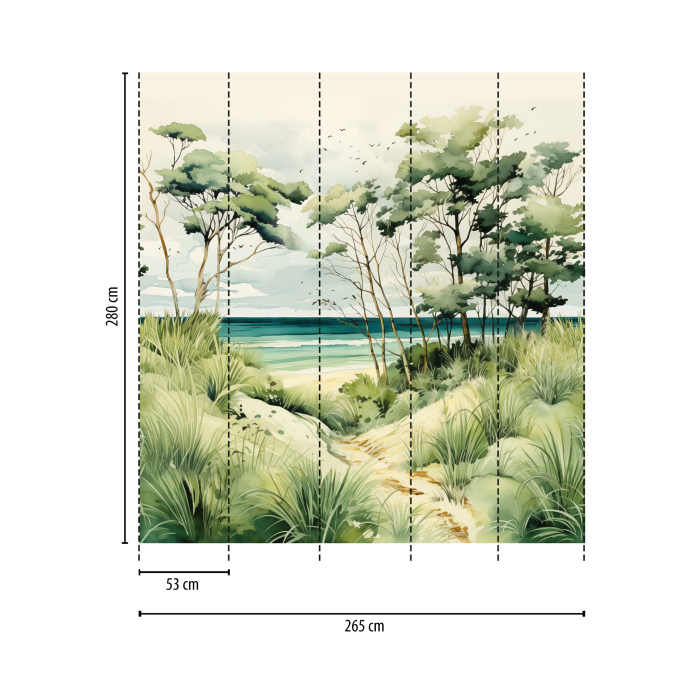 78123-1 Панно AS Creation 265*280, Прибрежная гарига