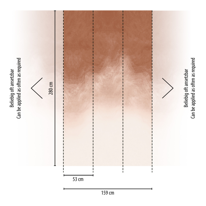 79216-4 Панно AS Creation 159*280, Облачная вуаль терракот